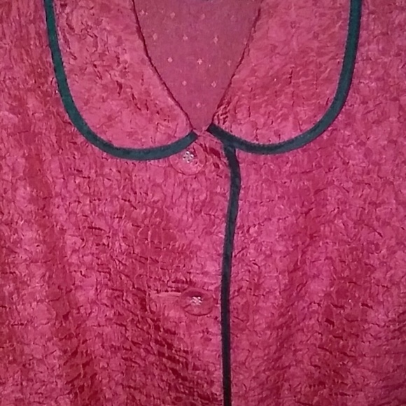 TanJay Red and Black Trim Size 16 Blazer Jacket - Picture 2 of 6